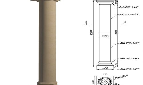 Декоративные колонны из полимербетона
